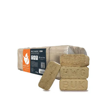 Laden Sie das Bild in den Galerie-Viewer, Heizfuxx RUF Classic White Holzbriketts 960 kg Palette 96x10 kg Weißholz RUF-Form Heizwert ≥4,8 kWh/kg