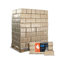 Laden Sie das Bild in den Galerie-Viewer, Heizfuxx RUF Original Blue Holzbriketts Hartholz RUF-Form Heizwert ≥4,8 kWh/kg Premium Kaminbriketts