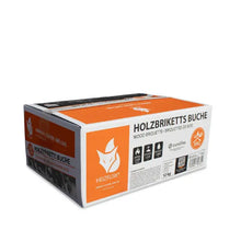 Laden Sie das Bild in den Galerie-Viewer, Heizfuxx Nestro Hartholzbriketts M 972 kg Palette 81x12 kg Rundbriketts Heizwert ≥4,8 kWh/kg