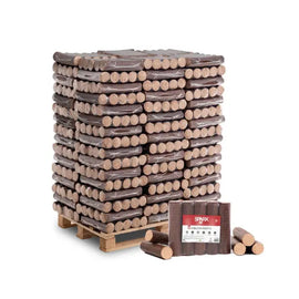 Spark Hartholzbriketts Buche Rund 960 kg Palette 96x10 kg Kaminbriketts Heizwert ≥4,8 kWh/kg