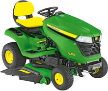 Laden Sie das Bild in den Galerie-Viewer, John Deere X350 Rasentraktor ohne Mähwerk 19,1 PS Kawasaki V-Twin Motor Hydrostat Aufsitzmäher Basisgerät