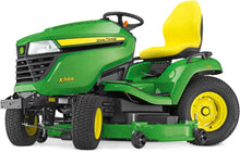 Laden Sie das Bild in den Galerie-Viewer, John Deere X584 Rasentraktor 137 cm Accel Deep Mähwerk 22,1 PS Kawasaki V-Twin Motor Hydrostat Allradlenkung Aufsitzmäher